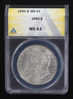 1890 Morgan Silver Dollar (ANACS MS61) at PristineAuction.com