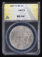 1887 Morgan Silver Dollar (ANACS MS64) at PristineAuction.com