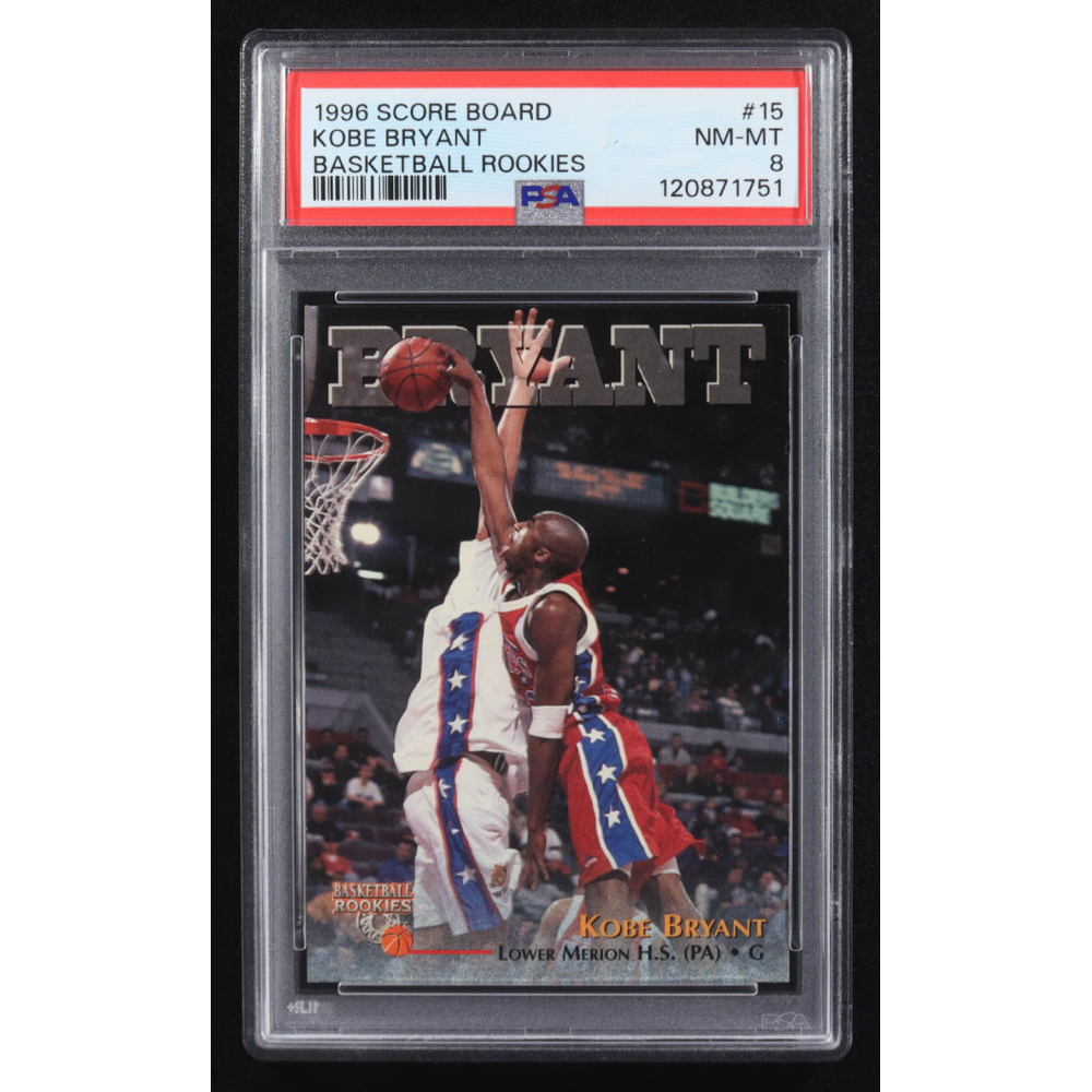 Kobe Bryant 1996 Score Board Basketball Rookies #15 RC (PSA 8) at PristineAuction.com