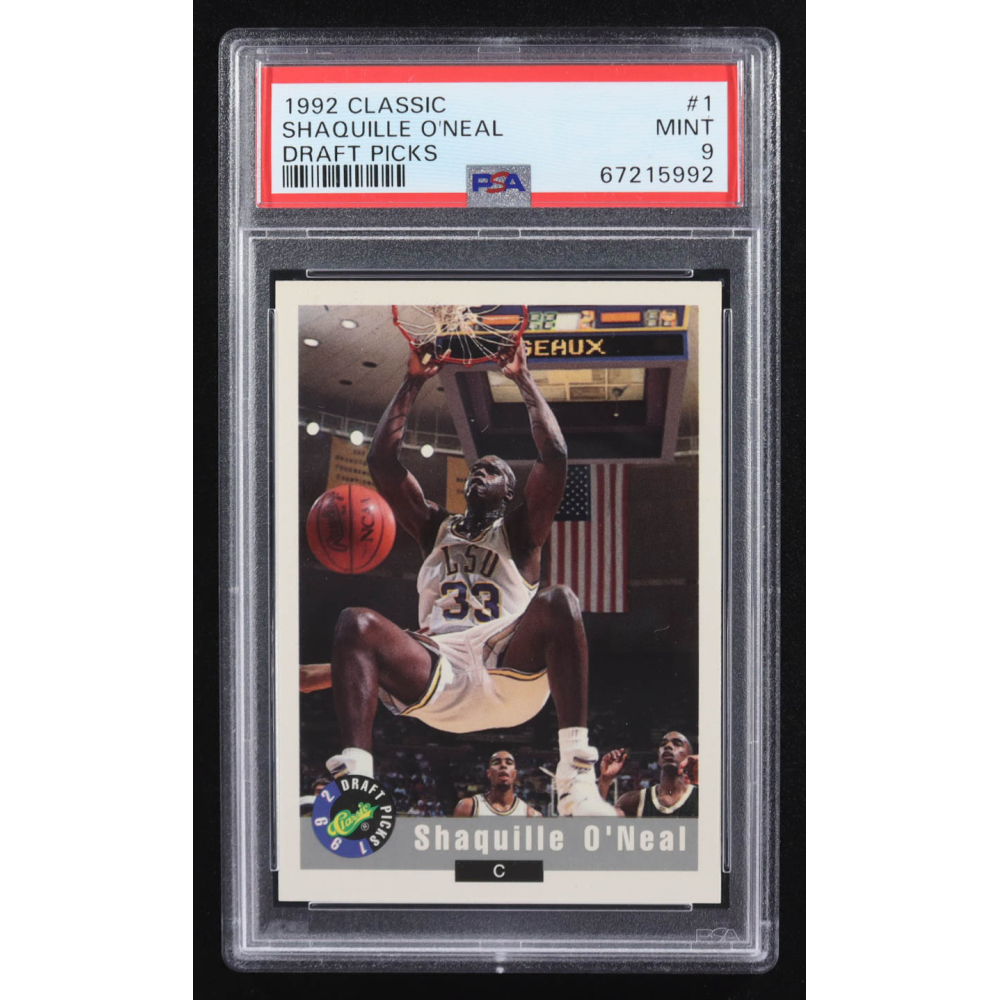 Shaquille O'Neal 1992 Classic Draft Picks #1 RC (PSA 9) at PristineAuction.com