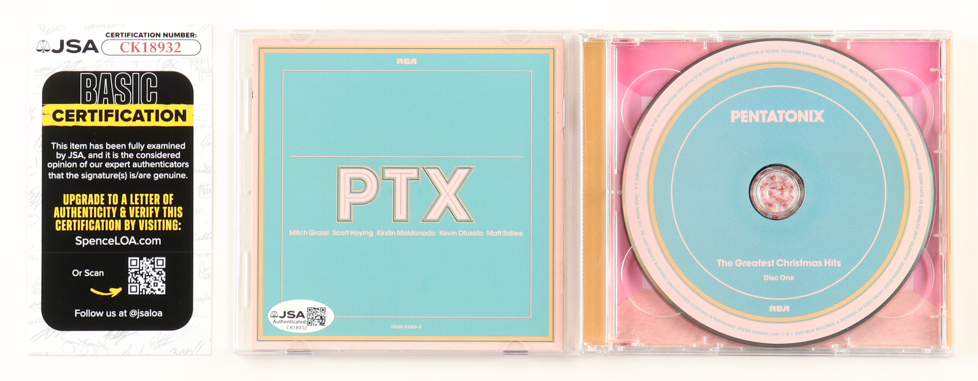 Pentatonix "The Greatest Christmas Hits" | CD Album Group-Signed by (5) with Mitch Grassi, Kirstin Maldonado (JSA) at PristineAuction.com Pentatonix "The Greatest Christmas Hits" | CD Album Group-Signed by (5) with Mitch Grassi, Kirstin Maldonado (JSA) at PristineAuction.com