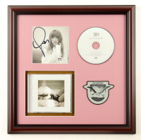 Taylor Swift Signed "The Tortured Poets Department" Custom Framed CD Insert Display with Cloth Patch (PSA) at PristineAuction.com