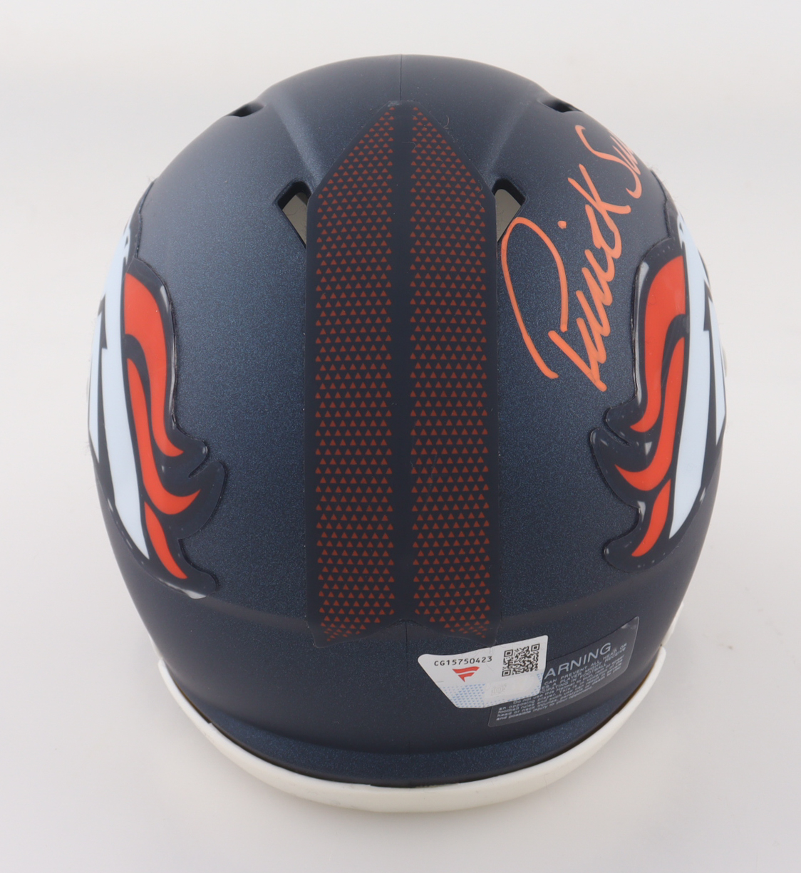 Patrick Surtain II Signed Broncos Speed Mini Helmet (Fanatics) at PristineAuction.com Patrick Surtain II Signed Broncos Speed Mini Helmet (Fanatics) at PristineAuction.com