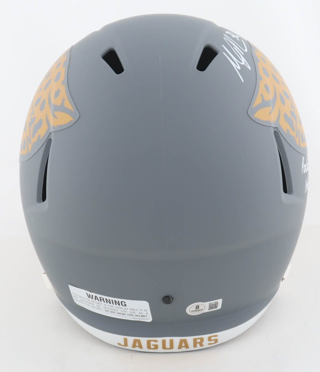 Maurice Jones-Drew Signed Jaguars Full-Size Slate Alternate Speed Helmet Inscribed "Pocket Hercules" (Beckett) at PristineAuction.com Maurice Jones-Drew Signed Jaguars Full-Size Slate Alternate Speed Helmet Inscribed "Pocket Hercules" (Beckett) at PristineAuction.com