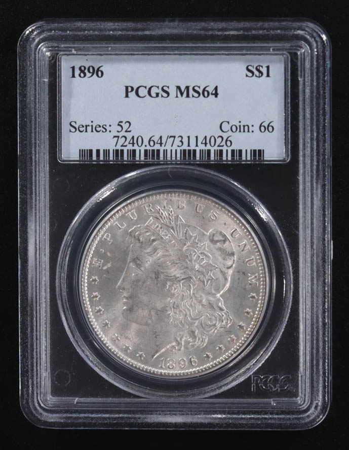 1896 Morgan Silver Dollar (PCGS MS64) at PristineAuction.com 1896 Morgan Silver Dollar (PCGS MS64) at PristineAuction.com
