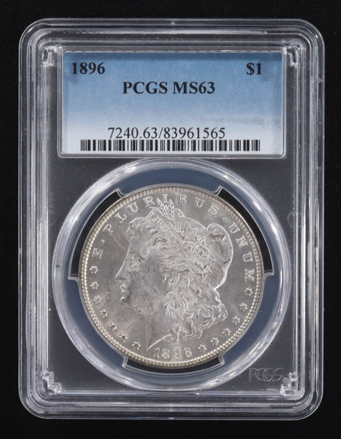 1896 Morgan Silver Dollar (PCGS MS63) at PristineAuction.com 1896 Morgan Silver Dollar (PCGS MS63) at PristineAuction.com