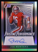 Joe Montana 2024 Leaf Joe Montana Legacy Pristine Performance Prismatic Silver #PPJM7 #33/35 at PristineAuction.com