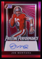 Joe Montana 2024 Leaf Joe Montana Legacy Pristine Performance Prismatic Pink #PPJM7 #7/7 at PristineAuction.com