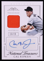 Cal Ripken 2015 Panini National Treasures Treasured Signature Materials #14 #13/15 at PristineAuction.com