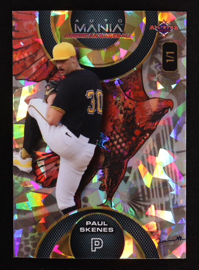 Paul Skenes 2024 Wild Card Auto Mania American Baseball Painted Eagle Crystal #AMAC-PS #1/1 RC at PristineAuction.com Paul Skenes 2024 Wild Card Auto Mania American Baseball Painted Eagle Crystal #AMAC-PS #1/1 RC at PristineAuction.com