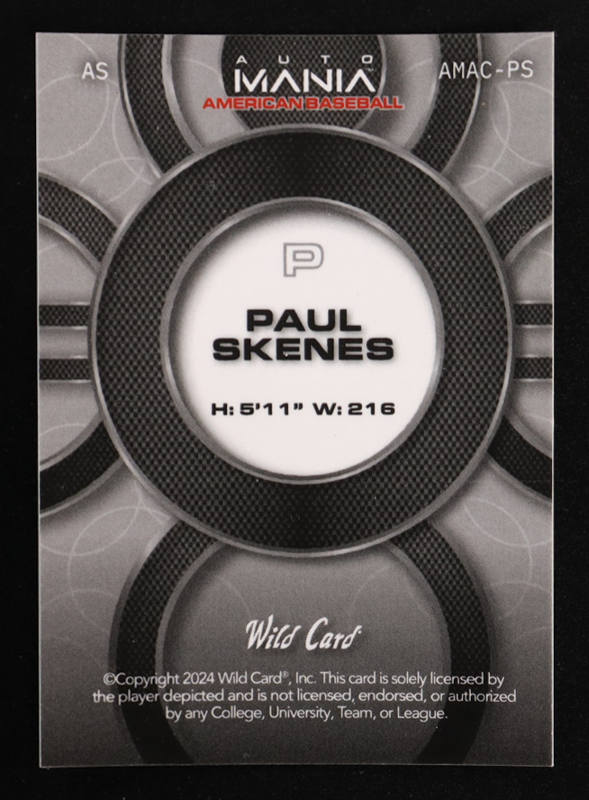 Paul Skenes 2024 Wild Card Auto Mania American Baseball Painted Eagle Crystal #AMAC-PS #1/1 RC at PristineAuction.com Paul Skenes 2024 Wild Card Auto Mania American Baseball Painted Eagle Crystal #AMAC-PS #1/1 RC at PristineAuction.com