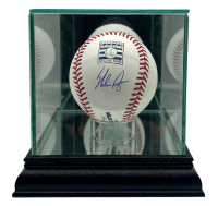 Nolan Ryan Signed Hall Of Fame Logo OML Baseball with Display Case (Fanatics & MLB) at PristineAuction.com