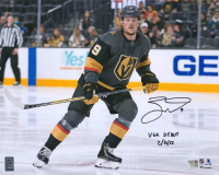 Jack Eichel Signed Golden Knights 16x20 Photo Inscribed "VGK Debut 2/16/22" (Fanatics) at PristineAuction.com