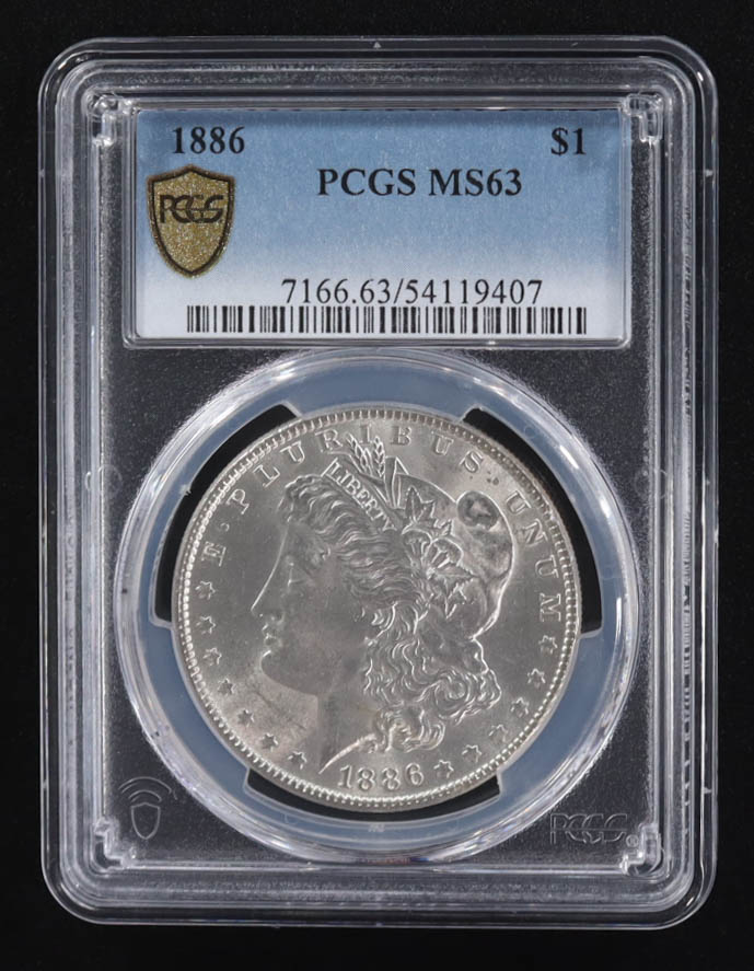 1886 Morgan Silver Dollar (PCGS MS63) at PristineAuction.com 1886 Morgan Silver Dollar (PCGS MS63) at PristineAuction.com