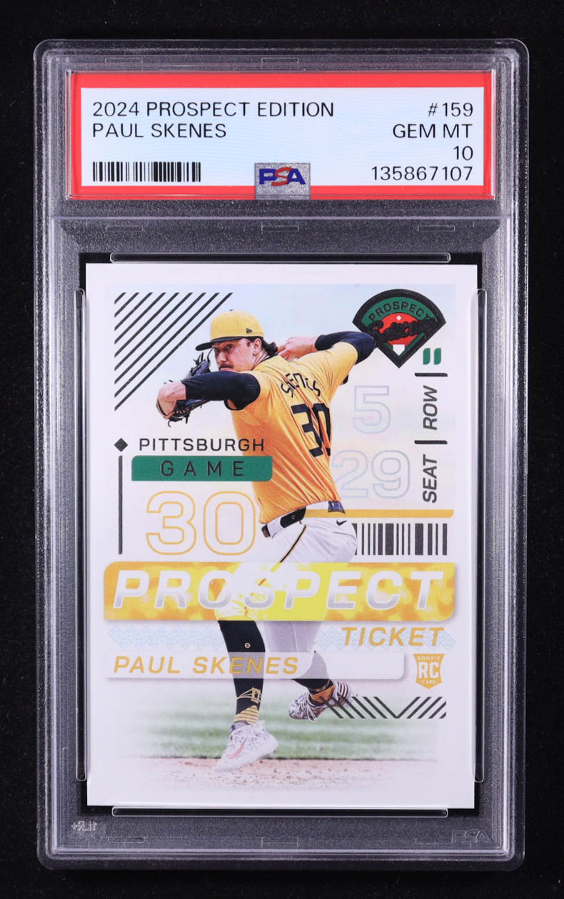 Paul Skenes 2024 Panini Prospect Edition #159 RC (PSA 10) at PristineAuction.com Paul Skenes 2024 Panini Prospect Edition #159 RC (PSA 10) at PristineAuction.com