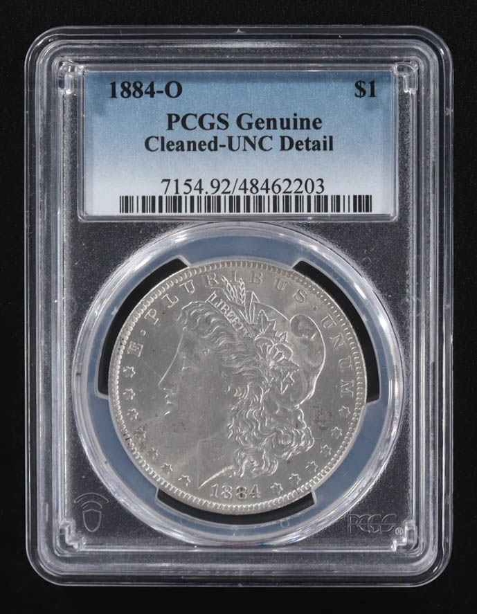 1884-O Morgan Silver Dollar (PCGS UNC Details) at PristineAuction.com 1884-O Morgan Silver Dollar (PCGS UNC Details) at PristineAuction.com