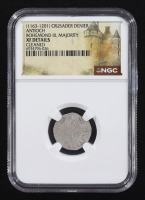 Bohemond III (1163-1201) Antioch Crusader Denier Medieval Silver Coin (NGC XF Details) at PristineAuction.com