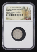 Raymond Roupen (1216-1219) Antioch Crusader Denier Medieval Silver Coin (NGC XF Details) at PristineAuction.com