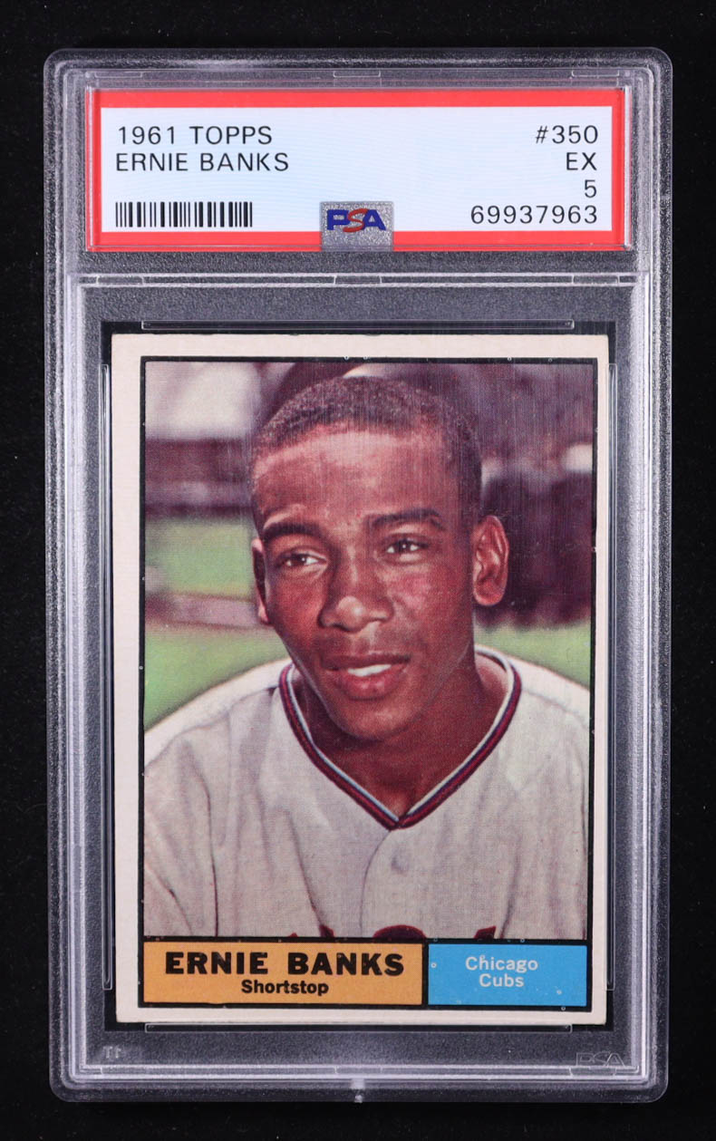 Ernie Banks 1961 Topps #350 (PSA 5) at PristineAuction.com Ernie Banks 1961 Topps #350 (PSA 5) at PristineAuction.com