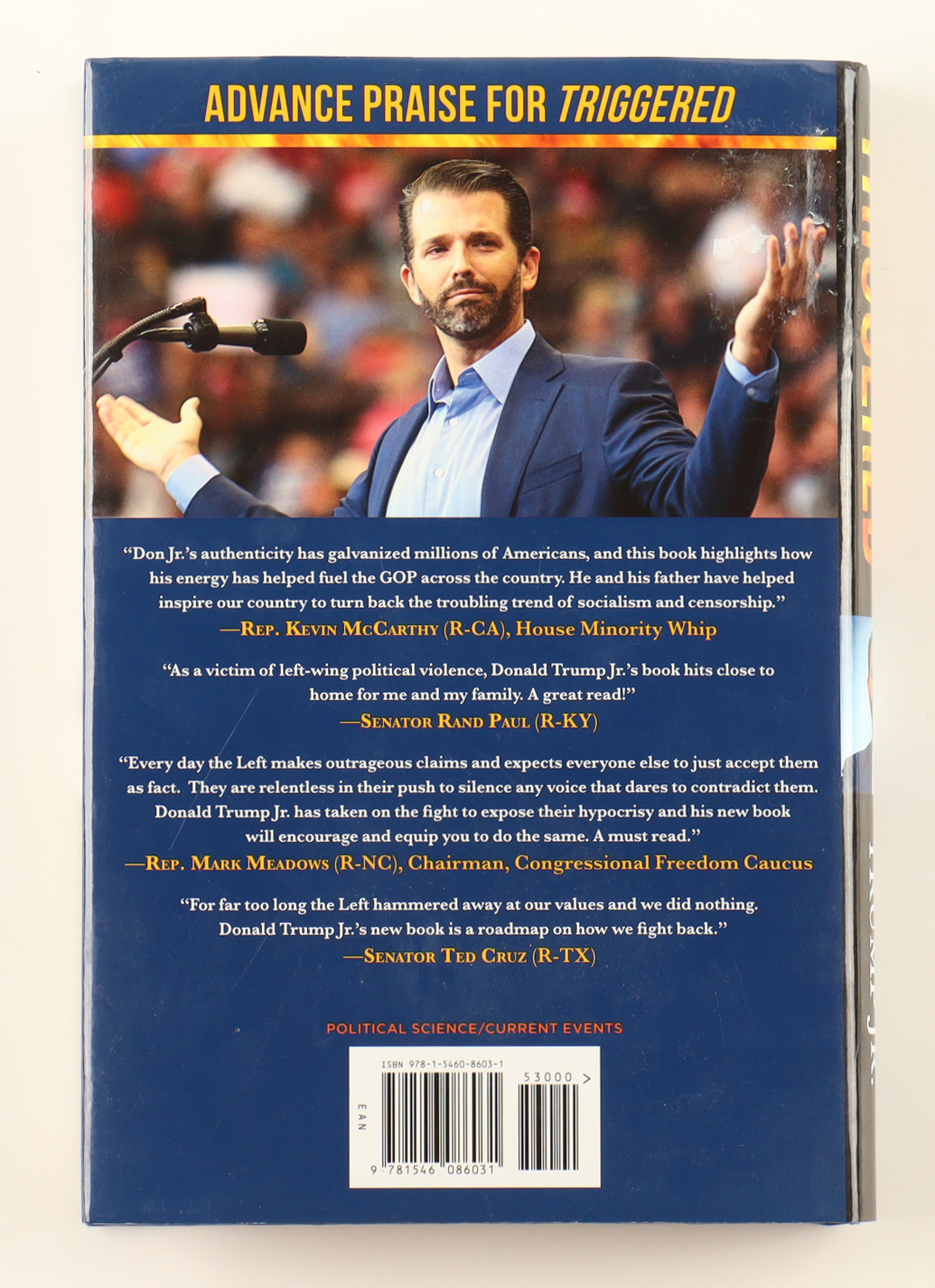 Donald Trump Jr. Signed "Triggered" Hardcover Book (JSA) at PristineAuction.com Donald Trump Jr. Signed "Triggered" Hardcover Book (JSA) at PristineAuction.com
