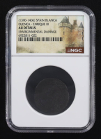 Enrique III (1390-1406) Spain Billon 2 Cornados Medieval Coin (NGC AU Details) at PristineAuction.com