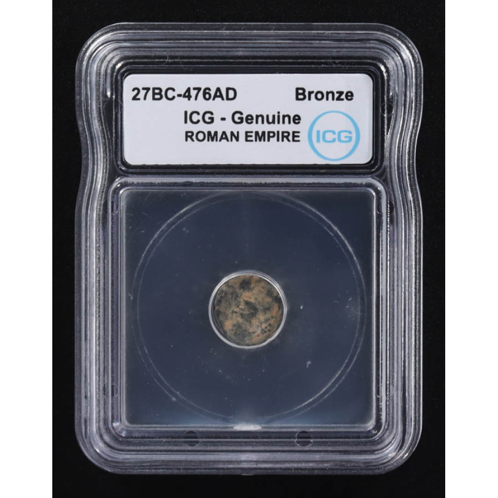 27 B.C. - 476 A.D. Roman Empire Ancient Bronze Coin (ICG) at PristineAuction.com