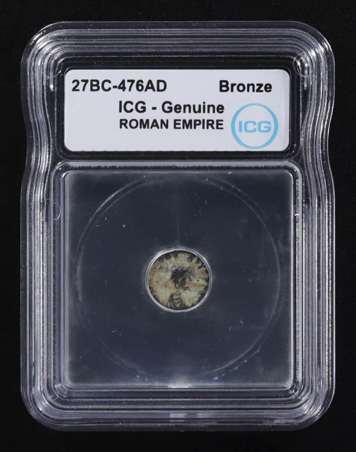 27 B.C. - 476 A.D. Roman Empire Ancient Bronze Coin (ICG) at PristineAuction.com 27 B.C. - 476 A.D. Roman Empire Ancient Bronze Coin (ICG) at PristineAuction.com