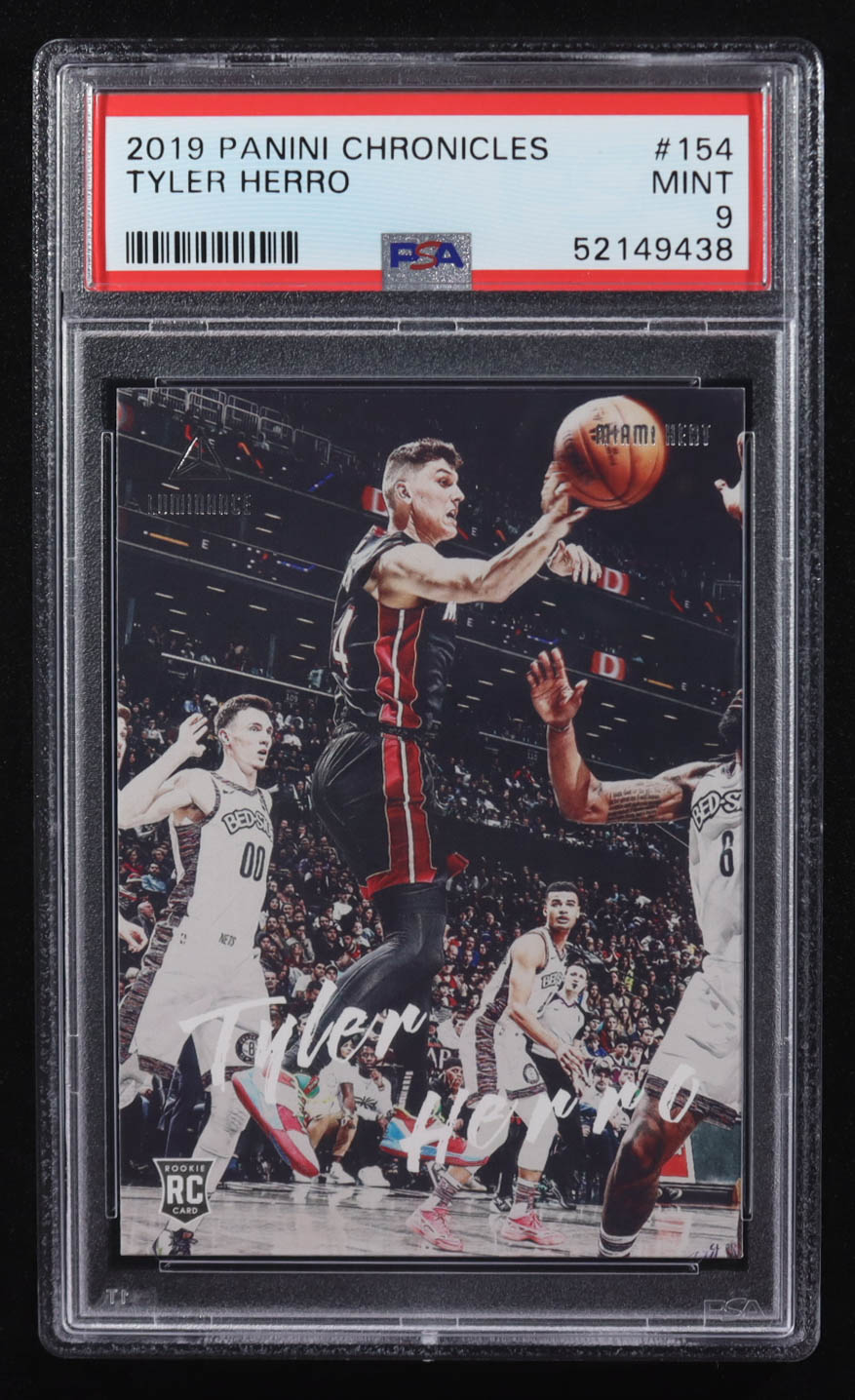 Tyler Herro 2019-20 Panini Chronicles Luminance #154 RC (PSA 9) at PristineAuction.com Tyler Herro 2019-20 Panini Chronicles Luminance #154 RC (PSA 9) at PristineAuction.com