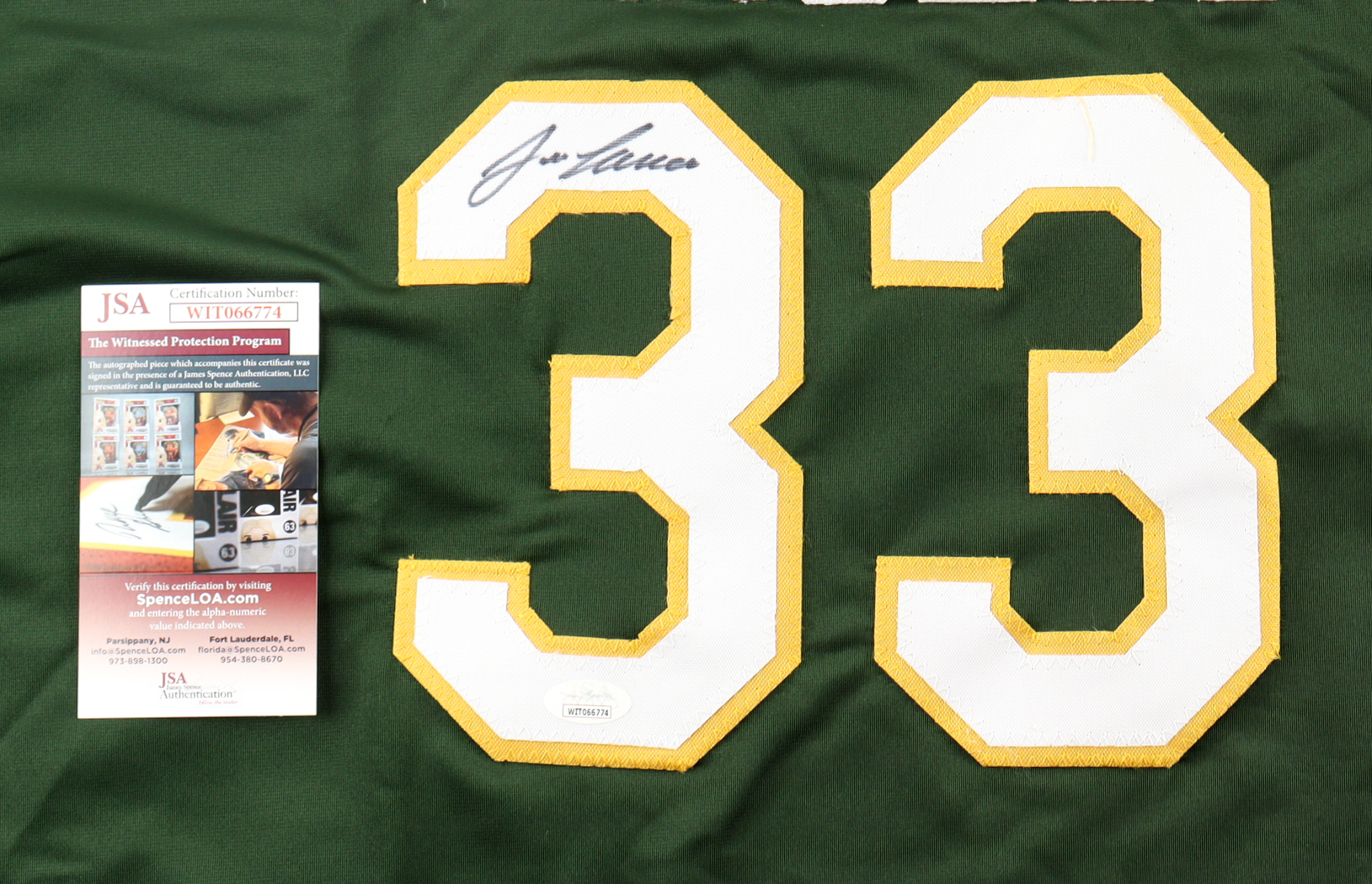 Jose Canseco Signed Jersey (JSA) at PristineAuction.com Jose Canseco Signed Jersey (JSA) at PristineAuction.com