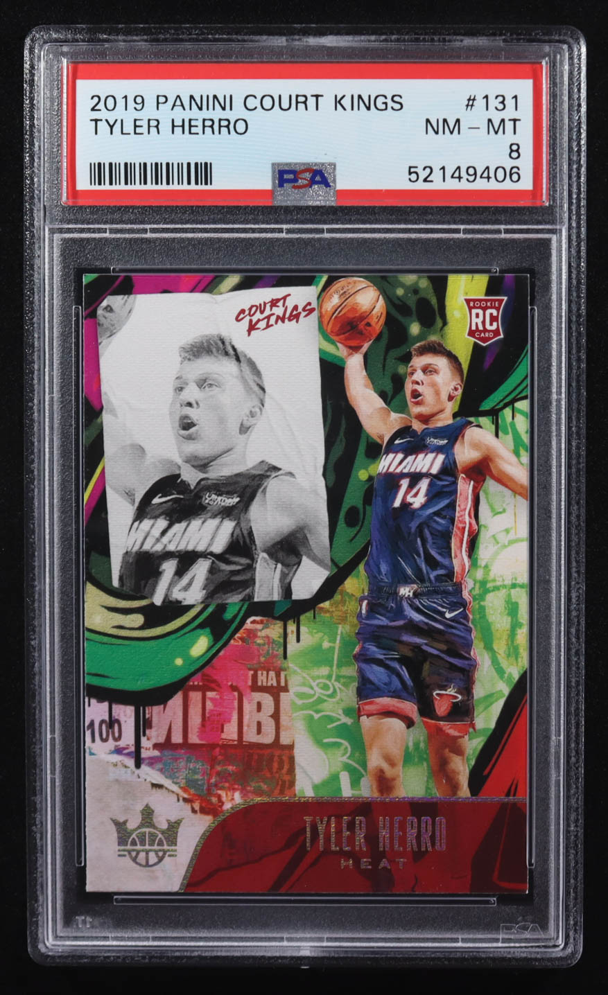 Tyler Herro 2019-20 Panini Court Kings #131 RC (PSA 8) at PristineAuction.com Tyler Herro 2019-20 Panini Court Kings #131 RC (PSA 8) at PristineAuction.com