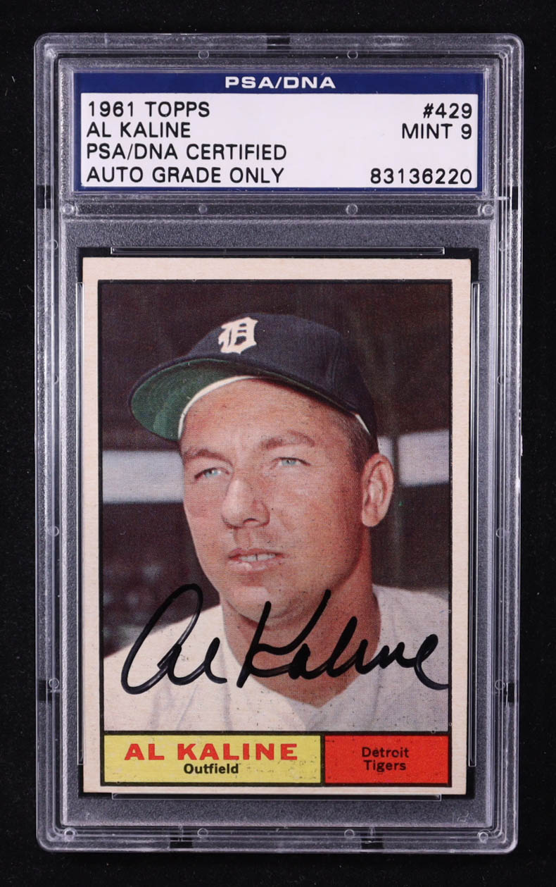 Al Kaline Signed 1961 Topps #429 (PSA | Autograph Grade 9) at PristineAuction.com Al Kaline Signed 1961 Topps #429 (PSA | Autograph Grade 9) at PristineAuction.com