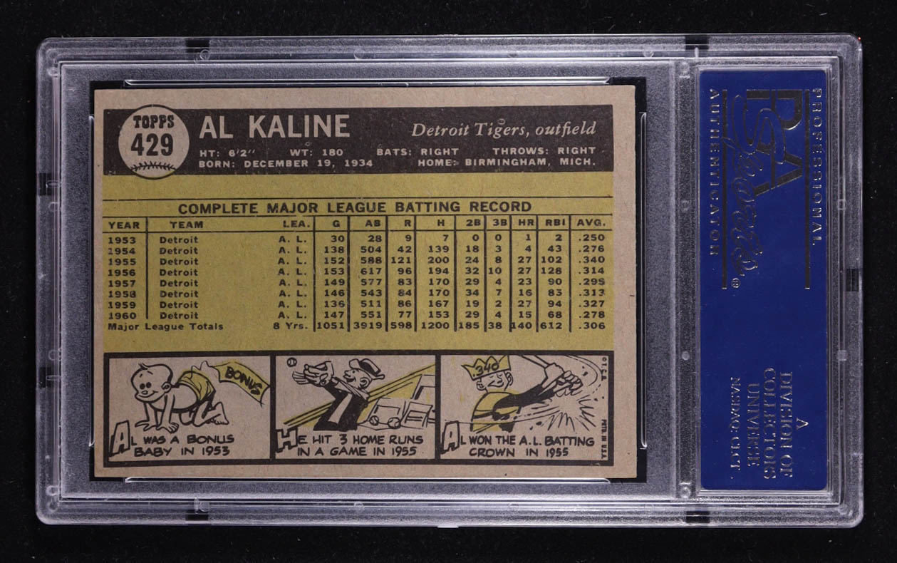 Al Kaline Signed 1961 Topps #429 (PSA | Autograph Grade 9) at PristineAuction.com Al Kaline Signed 1961 Topps #429 (PSA | Autograph Grade 9) at PristineAuction.com