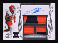 Chase Brown 2023 Leaf Trinity Triple Memorabilia Autographs #TACB1 #43/99 RC at PristineAuction.com