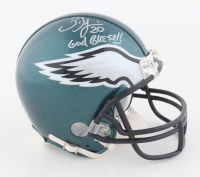 Brian Dawkins Signed Eagles Mini Helmet Inscribed "God Bless!!" (PSA) at PristineAuction.com