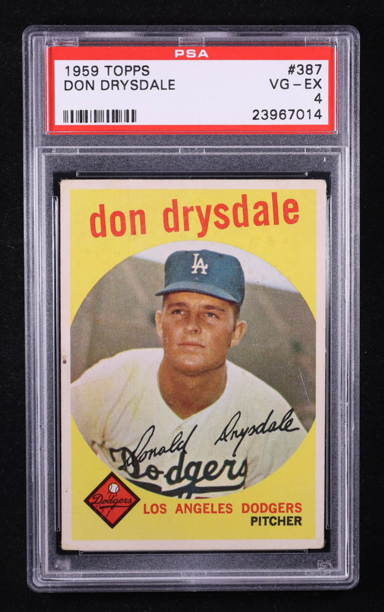 Don Drysdale 1959 Topps #387 (PSA 4) at PristineAuction.com Don Drysdale 1959 Topps #387 (PSA 4) at PristineAuction.com