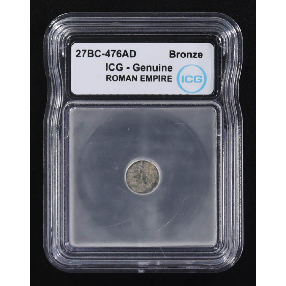 27 B.C. - 476 A.D. Roman Empire Ancient Bronze Coin (ICG) at PristineAuction.com