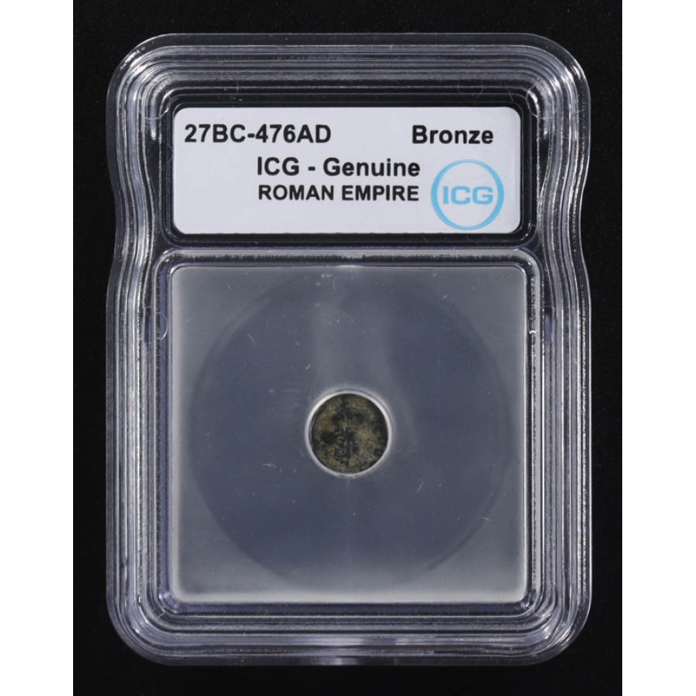 27 B.C. - 476 A.D. Roman Empire Ancient Bronze Coin (ICG) at PristineAuction.com