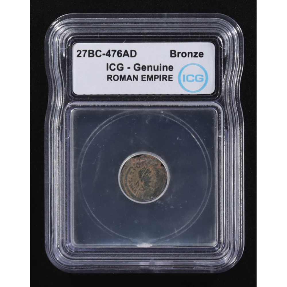 27 B.C. - 476 A.D. Roman Empire Ancient Bronze Coin (ICG) at PristineAuction.com
