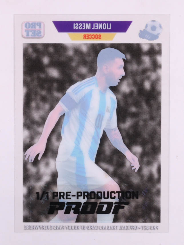 Lionel Messi 2024 Leaf Pro Set Pre-Production Proof #NNO #1/1 at PristineAuction.com Lionel Messi 2024 Leaf Pro Set Pre-Production Proof #NNO #1/1 at PristineAuction.com