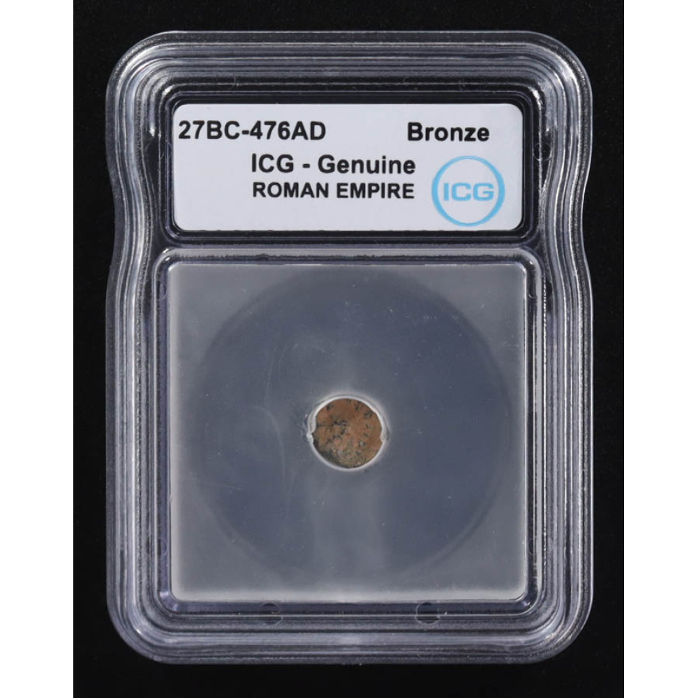 27 B.C. - 476 A.D. Roman Empire Ancient Bronze Coin (ICG) at PristineAuction.com