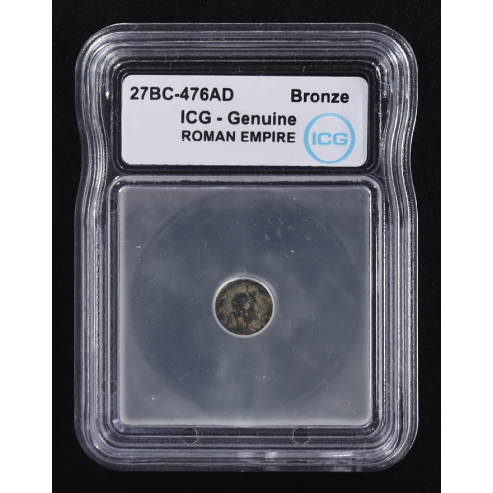 27 B.C. - 476 A.D. Roman Empire Ancient Bronze Coin (ICG) at PristineAuction.com