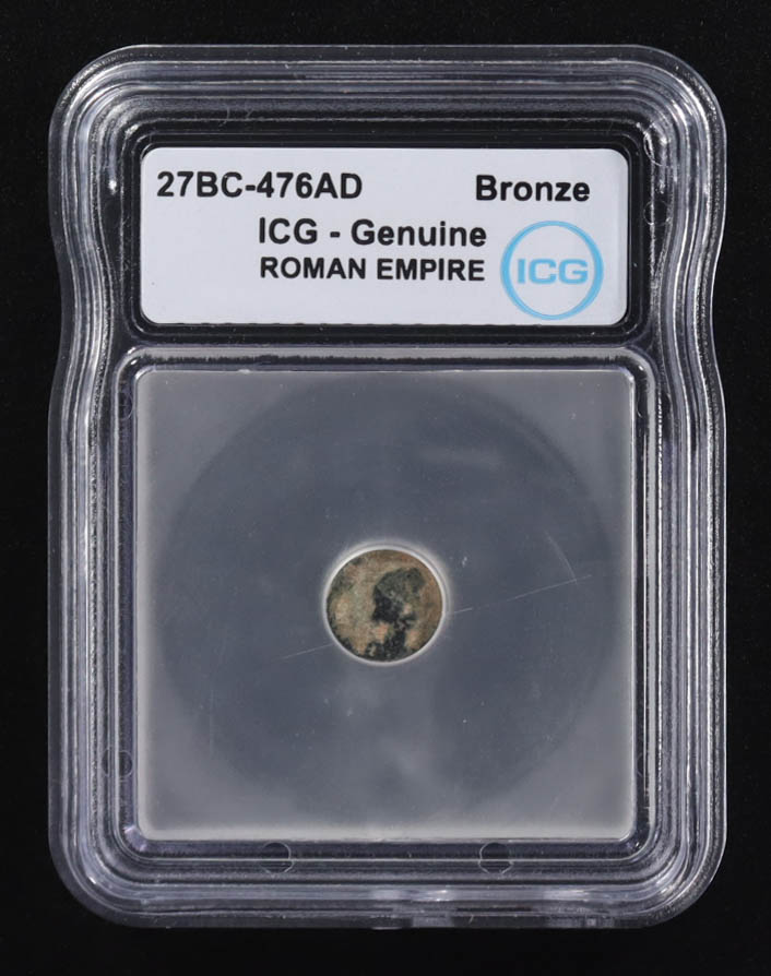 27 B.C. - 476 A.D. Roman Empire Ancient Bronze Coin (ICG) at PristineAuction.com 27 B.C. - 476 A.D. Roman Empire Ancient Bronze Coin (ICG) at PristineAuction.com