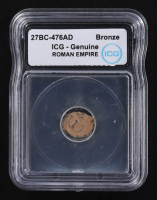 27 B.C. - 476 A.D. Roman Empire Ancient Bronze Coin (ICG) at PristineAuction.com