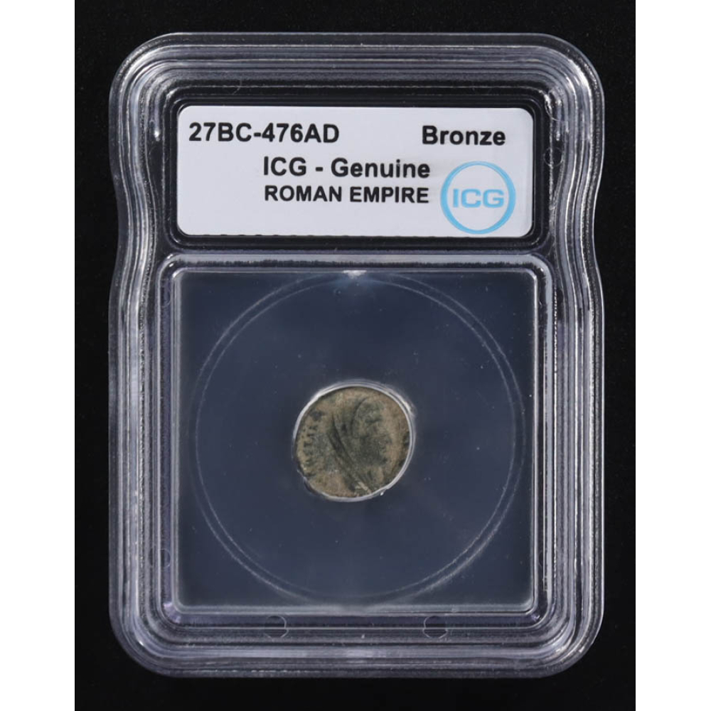 27 B.C. - 476 A.D. Roman Empire Ancient Bronze Coin (ICG) at PristineAuction.com