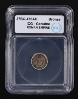 27 B.C. - 476 A.D. Roman Empire Ancient Bronze Coin (ICG) at PristineAuction.com