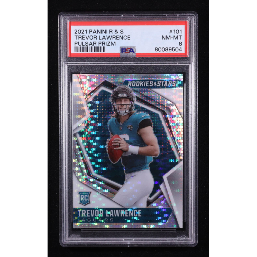 Trevor Lawrence 2021 Rookies and Stars Pulsar Prizm #101 RC (PSA 8) at PristineAuction.com