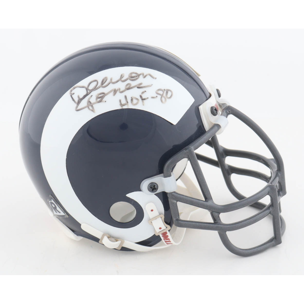 Deacon Jones Signed Rams Mini Helmet Inscribed "HOF 80" (Creative Sports) at PristineAuction.com