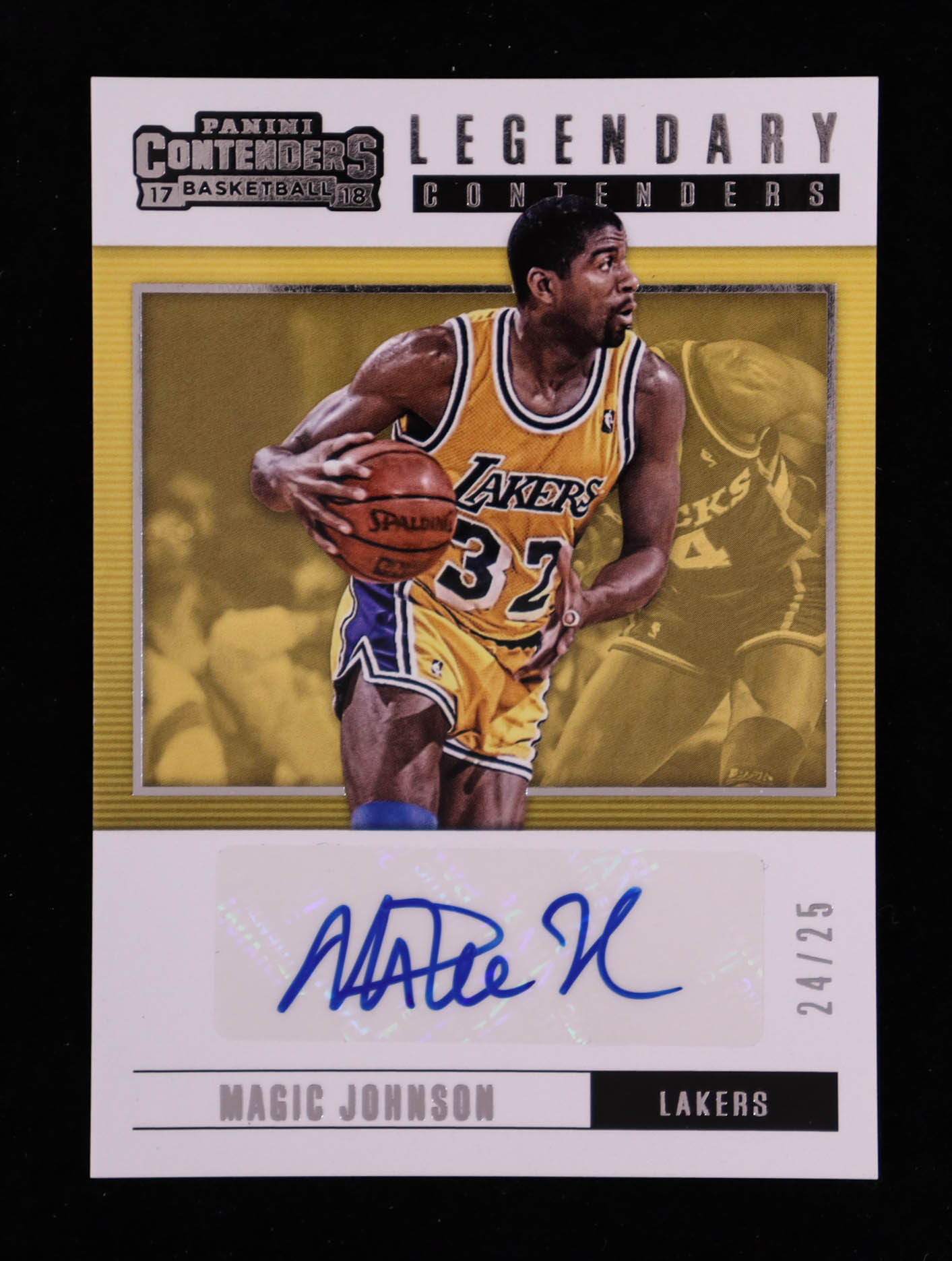 Magic Johnson 2017-18 Panini Contenders Legendary Contenders Autographs #7 #24/25 at PristineAuction.com Magic Johnson 2017-18 Panini Contenders Legendary Contenders Autographs #7 #24/25 at PristineAuction.com