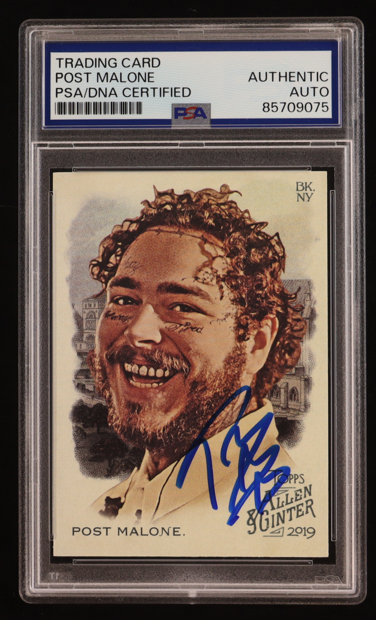 Post Malone Signed 2019 Topps Allen & Ginter #178 (PSA) at PristineAuction.com Post Malone Signed 2019 Topps Allen & Ginter #178 (PSA) at PristineAuction.com
