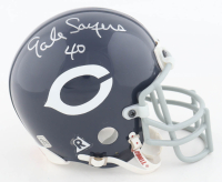 Gale Sayers Signed Bears Throwback Mini Helmet (Steiner) at PristineAuction.com